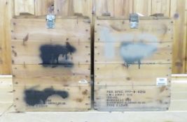 2 Wood Ammo Boxes