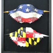 Painted Crab Shell Artwork. Maryland Nat Guard