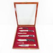 Collector Knives In Display Case Made In China