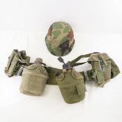 US Vietnam Era Helmet with Harness & Belt