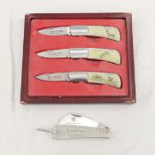 3 Winchester & 1 Smith & Wesson Folding Knife