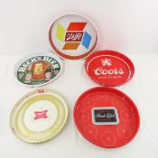 5 Beer Trays, Schlitz, Miller, Black Label