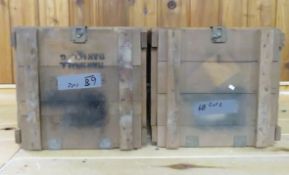 2 Wood Ammo Boxes