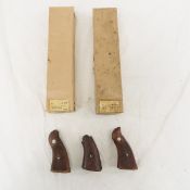 3 sets of handgun grips & 10 pistol cleaning rods