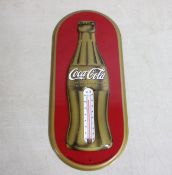 Coca Cola 1923 Christmas Bottle Tin Thermometer