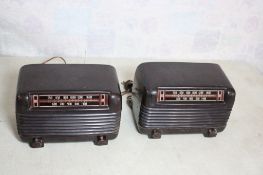 2 Philco Transitone Bakelite Tube Radio's