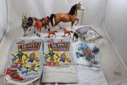 Muppet Stars Fozzie, Gonzo NIP, Horses & Animals