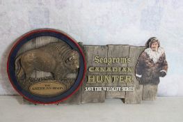 Seagram's Canadian Hunter Wildlife Series Sign