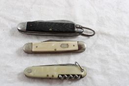 3 Older Pocket Knives Imperial, Camco, Solingen
