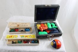 2 Shackman Train Sets,10 Race Car Erasers, Ladybug