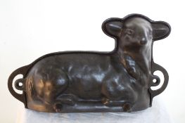 Antique Cast Iron Lamb Cake Mold