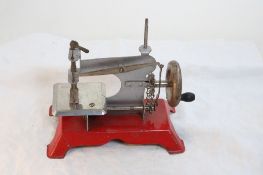 Toy Chain Driven Child's Sewing Machine Works