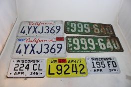 2 Pair California License Plates 1924 & More