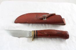 Marbles USA Fixed Blade Knife in Leather Sheath