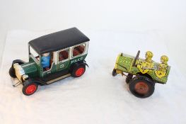 Marx Windup Jeep, Bandai Police Car Battery Op