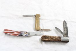 3 Old Pocket Knives Ambassador, Shapleigh, Buck
