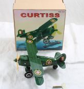 Curtiss Bi-Plane Wind-Up MS454 New in Box