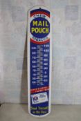 Mail Pouch Chew Tobacco Metal Thermometer