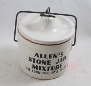 Antique D W Allen Rock Falls, Illinois Adv Crock