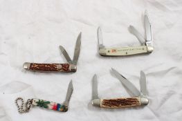 4 Pocket Knives Imperial, Kutmaster, Colonial, USA