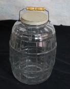 Antique 3 Gallon Glass Pickle Jar w/Bale Handle