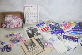 Political Pins Reproduction & Other & Ephemera