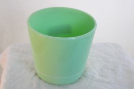 McKee Jadeite Refrigerator Jar GLOWS