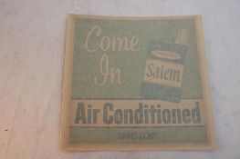 1960s Salem Cigarettes Store Decal Unused 8 3/4