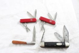 4 Pocket Knives- Jim Dandy, Sheriff's Toothpick