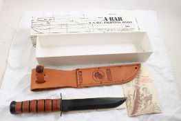 Ka-Bar U.S.M.C. Fighting Knife w/Sheath NIB #1217