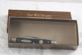 Schrade Will Rogers Ltd. Ed. Pocket Knife NEW