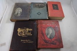5 Antique Hardcover Books Roosevelt in Africa 1909