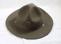 U S Military Cavalry Hat w/Crossed Rifles Pin