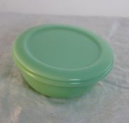 McKee Jadeite Glass Refrigerator Jar with Lid