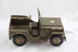 1960's Tonka U S Army Jeep GR2-2431 Pr. Steel
