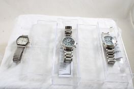 3 Working Men's Wristwatches Colezio & Armitron