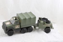 Tonka Military Plastic Carrier Pickup Trailer