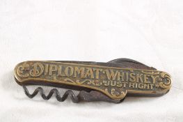 Diplomat Whiskey Glasner & Barzen Pocket Knife