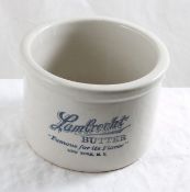Lambrecht Butter NY Advertising Crock 4