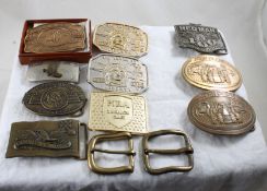 12 Belt Buckles- Pony Express 125th, John Deere