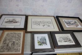 6 Architectural Prints Rochester & Winona Minn.