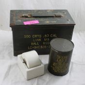 Ammo Box, Military LAD II Lube Oil Full, Stamp Wet