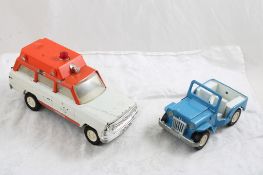 2 Tonka Toys Jeep & Ambulance/Rescue