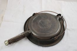 1925 Montgomery Wards Cast Iron Waffle Iron