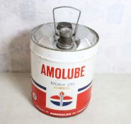 1966 Amolube Motor Oil 5 Gallon Empty Can