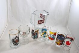 Schlitz Beer Pitcher, Beer & Fast Food Glasses