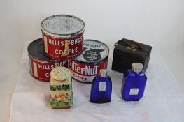 Evening in Paris, Coffee Cans, Antique Box, Shaker