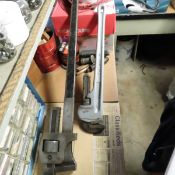 2 vintage pipe wrenches