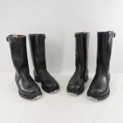 2 pair Melangit steel toed leather boots size 40