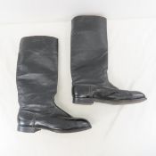 Tall leather military boots
